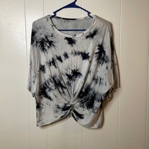Tye dye front twist crop top
